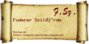 Fuderer Szilárda névjegykártya